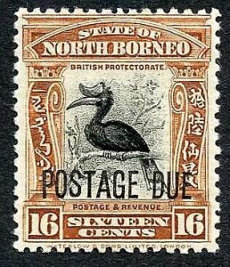 North Borneo SGD84 16c Post Due M/M Cat 65 Pounds