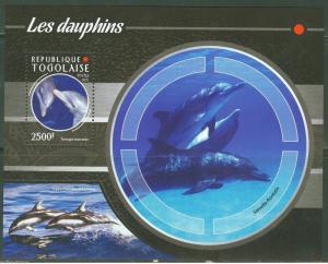 TOGO 2015  DOLPHINS   SOUVENIR SHEET  MINT NEVER HINGED