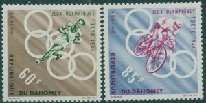 Dahomey 1964 SG211-212 Olympic Games set MLH