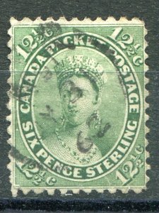 Canada #18  used    F- VF+     Lakeshore Philatelics