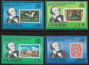 Uganda #275-8 MNH Set - Sir Rowland Hill - Penny Black