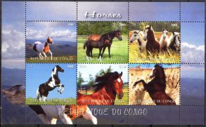 Congo 2012 Horses (2) MNH Cinderella !