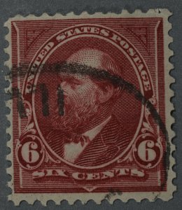 United States #282 Used Fine Good Lake Claret Light Circle Place Cancel