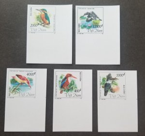 *FREE SHIP Vietnam Kingfishers 1996 Birds Fauna Flower (stamp margin MNH *imperf