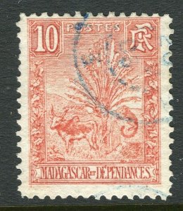 FRENCH COLONIES; MADAGASCAR 1903 early Lemur issue fine used 10c. value