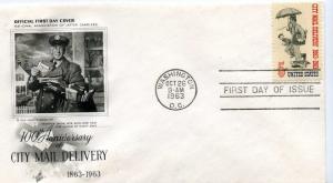 1238 City Mail Delivery, ArtCraft,  FDC