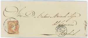 P0147 - SPAIN - POSTAL HISTORY - #48 on cover from SALAMANCA Wheel of Car 40-