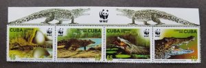 *FREE SHIP Cuba WWF Crocodiles 2003 Wildlife Reptiles Egg Fauna (stamp) MNH