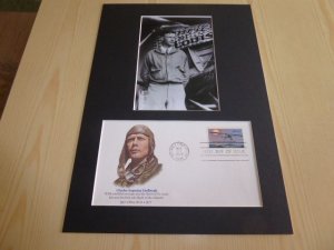 Charles Lindbergh USA FDC Cover and mounted photograph mount size A4