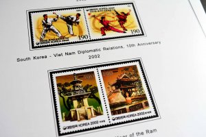 COLOR PRINTED SOUTH KOREA 2000-2010 STAMP ALBUM PAGES (98 illustrated pages)