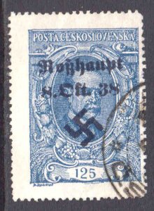 CZECHOSLOVAKIA WW2 ROSSHAUPT SUDETENLAND OVERPRINT CDS F/VF SOUND 