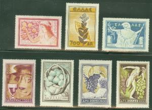 GREECE #549-55 National Products set, og, NH, VF, Scott $101.80