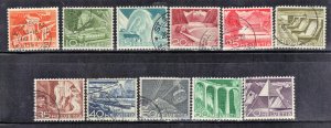 SWITZERLAND  SC #329-39 **USED** 1949  SEE SCAN