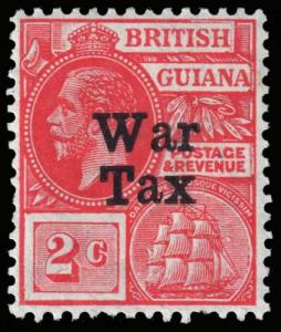 British Guiana - Scott MR1 - Mint-Hinged - Short to Missing Perforation Teeth