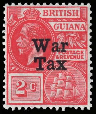 British Guiana - Scott MR1 - Mint-Hinged - Short to Missing Perforation Teeth