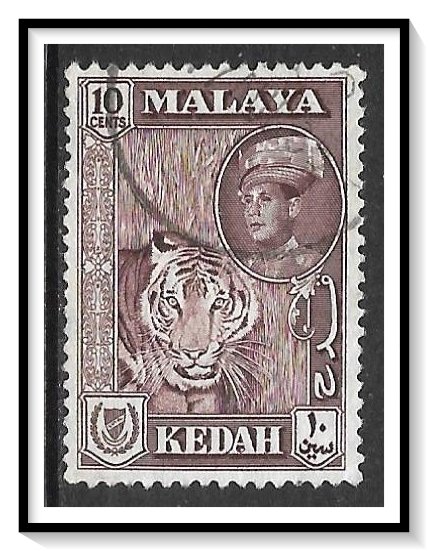 Kedah #100 (v), SG109A Sultan Abdul Halim & Tiger Used