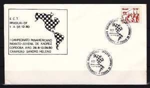 Brazil, 01-07/DEC/80 issue. Pan American Juvenile Chess cancel on cover. ^