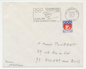 Cover / Postmark France 1966 Skiing - Winter Olympic Games 1964