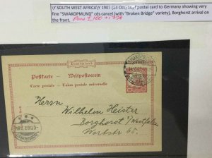 MOMEN: GERMAN SOUTH WEST AFRICA 1907 POSTCARD LOT #64538