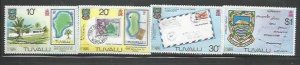 TUVALU - Postage History - Perf 4v Set - Mint Never Hinged