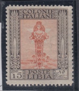 Italy Libia n. 25a MH* cv 480$  Variety - Perforation 14x131/4 (normal 131/4x14)