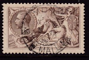 Great Britain 1919 KGV 2/6 Britannia Re-Touched  F/VF/Used(o)