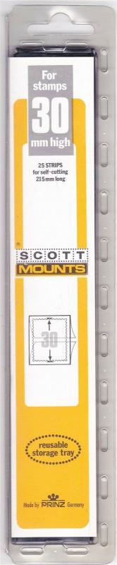 Prinz Scott Stamp Mount 30/215 BLACK Background Pack of 25