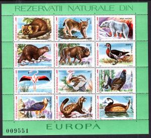 Romania 3466 Animals Souvenir Sheet MNH VF