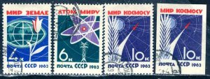 Russia; 1963: Sc. # 2720-2722: Used CTO Cpl. Set w/Imperf.