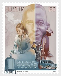 Switzerland 2024 First Mission of the Swiss Humanitarian Aid Unit stamp MNH