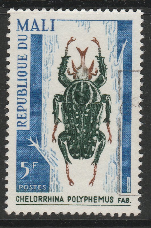 MALI Insect Coleoptera Scarab Beetle tropical African forests 5f used A16P1F6