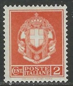 ITALY 1930 2L Fascist Arms Issue Sc 257 MH