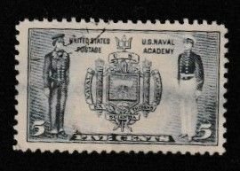 US SCOTT#794 1937 5c NAVAL ACADEMY - USED