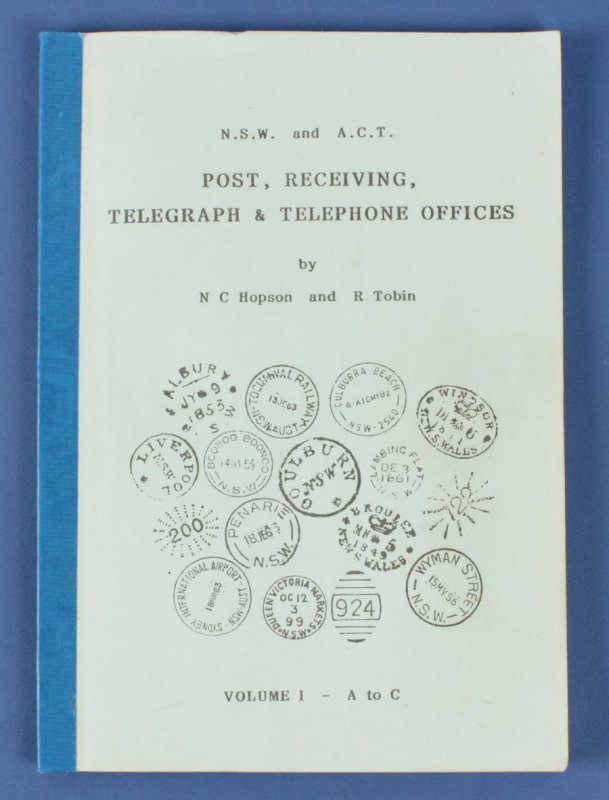 Australia NSW & ACT Post, Receiving, Telegraph & Telephone Offices. Hopson Tobin 