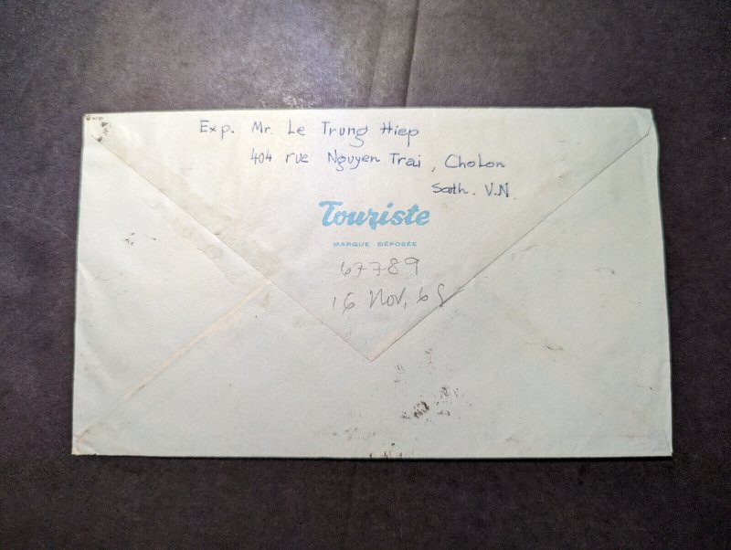 1965 Vietnam Airmail Cover Saigon to Lexington VA USA