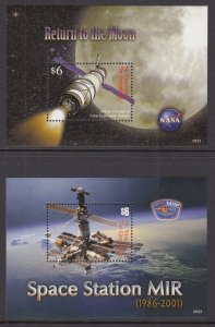 St Vincent 3527-3528 Space Souvenir Sheets MNH VF