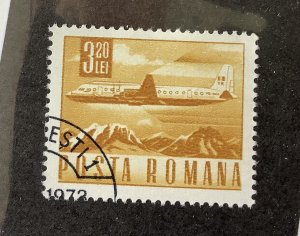 Romania 1967/68  Scott 1985  used - 3.20 l, Jet plane