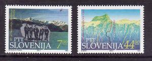 Slovenia-Sc#165-6-unused NH set-Slovenian Alpine Club-1993-