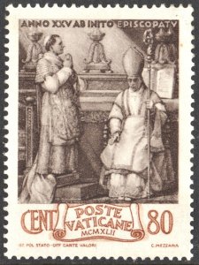 Vatican City SC#81 80c Consecration of Eugenio Pacelli (1942) MNH