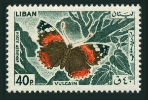 Lebanon C429.Michel 902,MNH. Butterfly Red Admiral,1965.