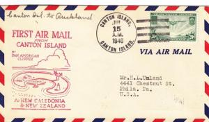 1940, 1st Flt. Canton Island to New Zealand, See Remark (27981)