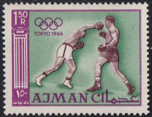 Ajman 1965 MNH Sc #33 1.50r Boxers 1964 Tokyo Olympics