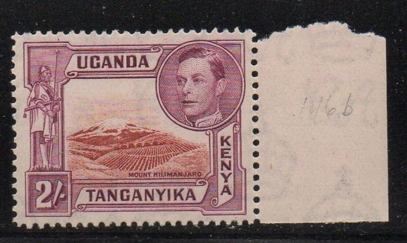 K-U-T Sc 81 1944 2/ G VI & Mt Kilimanjaro stamp mint NH