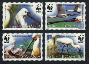 Romania WWF Eurasian Spoonbill Bird 4v 2006 MNH SG#6731-6734