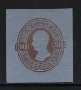 U339 XF unused cut square with nice color cv $ 40 ! see pic !