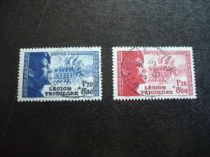 Stamps - France - Scott# B147-B148 - Used Set of 2 Stamps