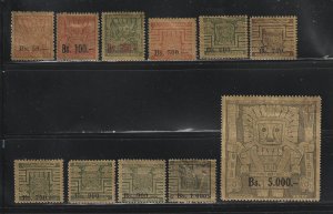 Bolivia 433-434, 436, 440-441, 443-444, 446-447, 450 MNG Prehistoric Gods (B)