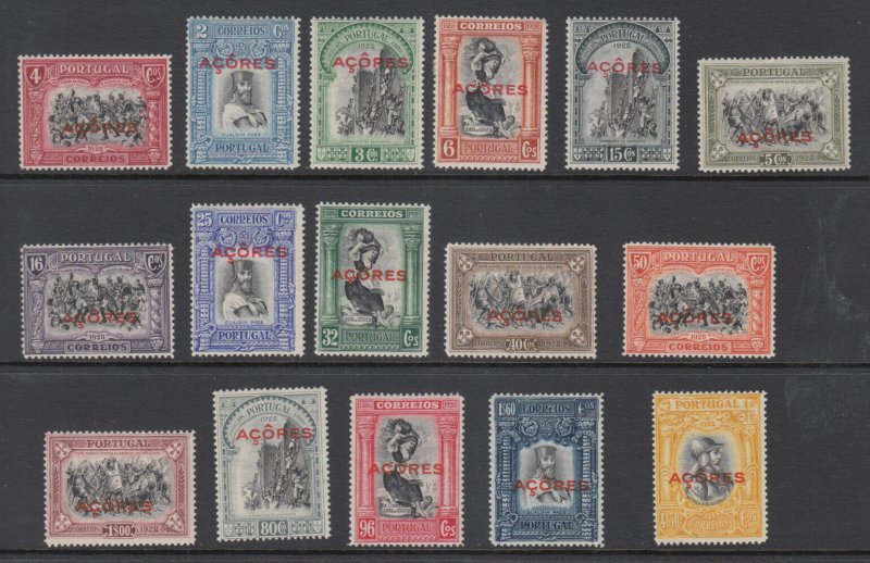 AZORES  Scott 284 - 299 Third Independent Issue Complete MH* Set