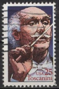 US 2411 (used) 25¢ Arturo Toscanini (1989)