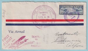 UNITED STATES FIRST FLIGHT COVER - 1926 FROM BAKERSFIELD CALIFORNIA - CV021